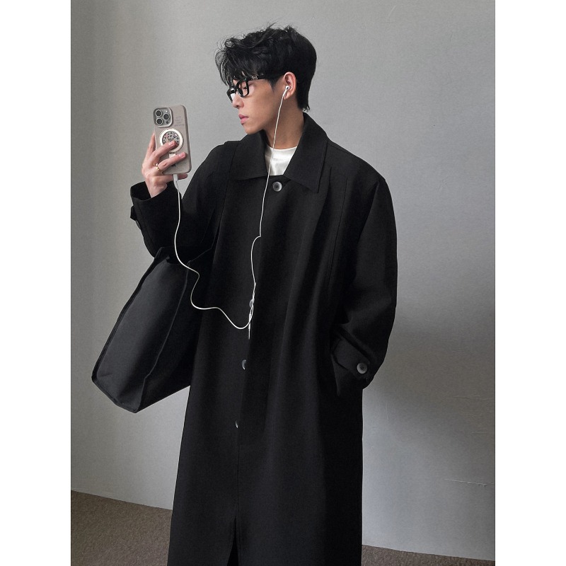 Men'S Fashion X - Мужское минималистичное длинное пальто на одной