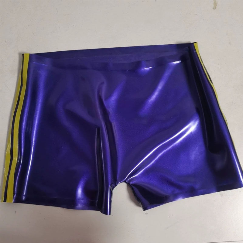 Swim Trunk Shorts - Мужские латексные трусы-боксеры с низкой посадкой,