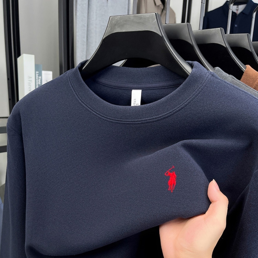 Men'S Fashion Brand - 100% хлопок, мужская рубашка-поло с длинным