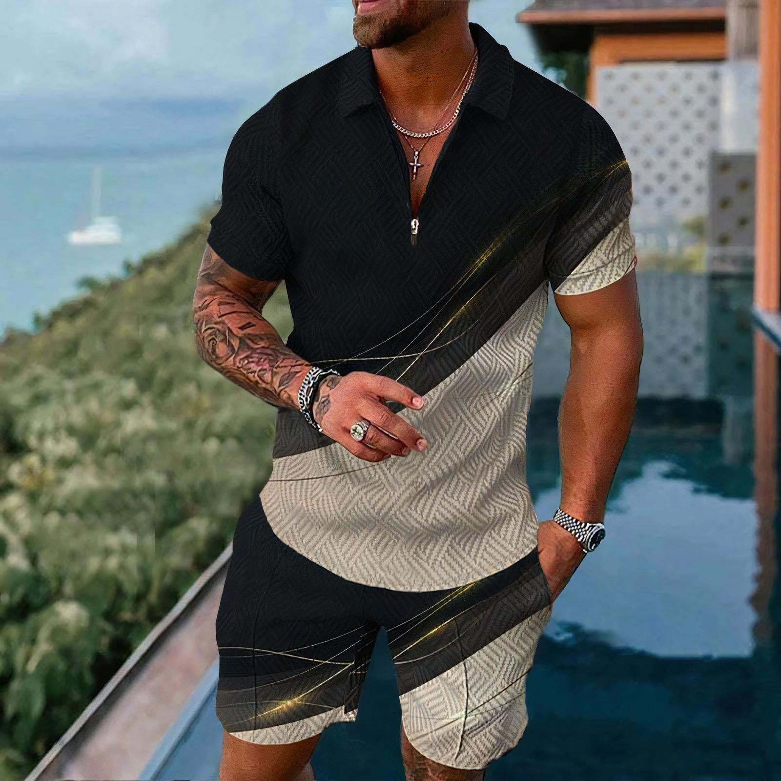 Men'S Fashion Polo Shirt - Мужские комплекты поло с коротким рукавом: