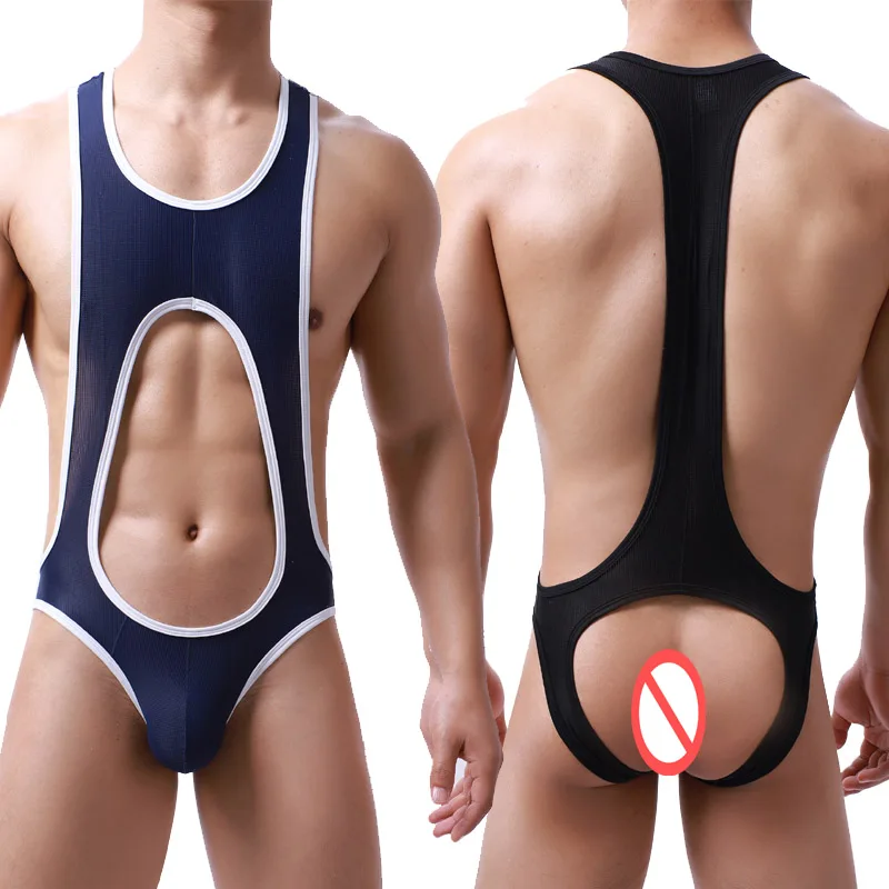 Men'S Fashion Underwear - Мужское сексуальное сетчатое боди, боди, чехол