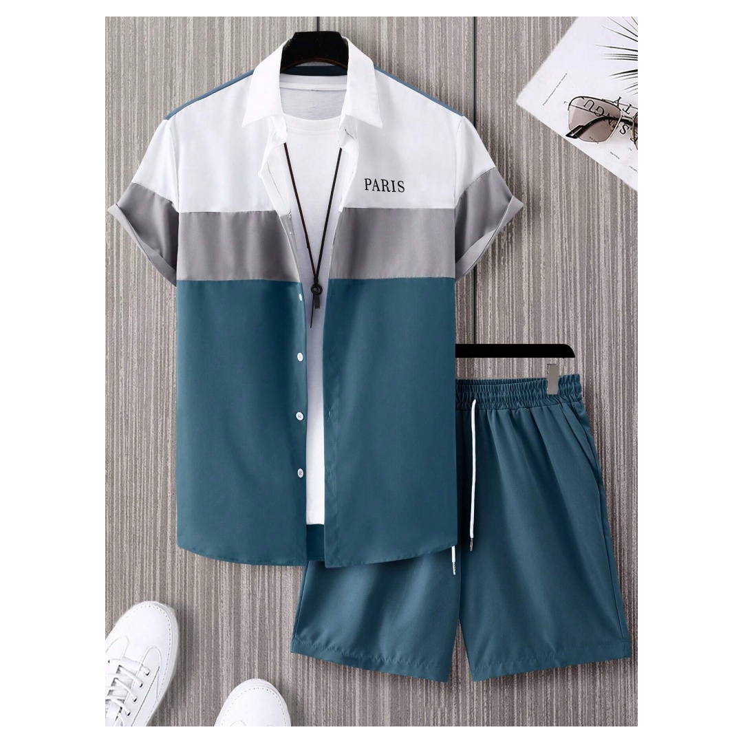 Men'S Fashion Essentials - Мужской модный костюм сине-белого цвета с