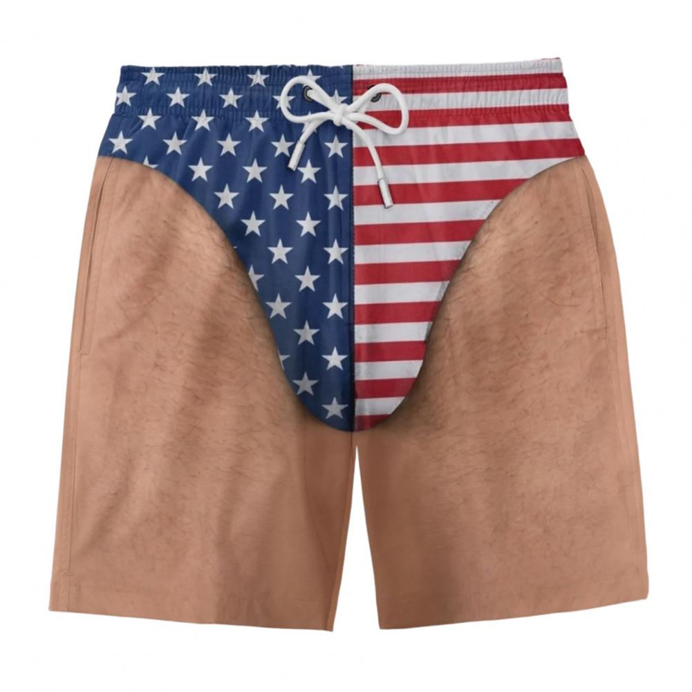 Пляжные шорты с принтом америк – обзор и цена Swim Trunk Shorts