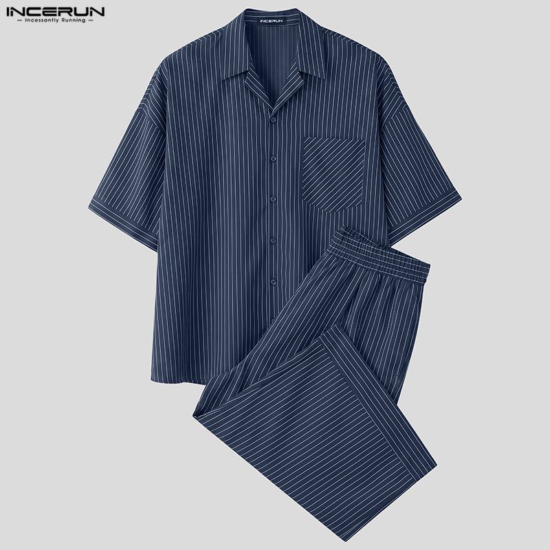 Мужские полосатые комплекты IN – обзор и цена Mens Fashion Streetwear