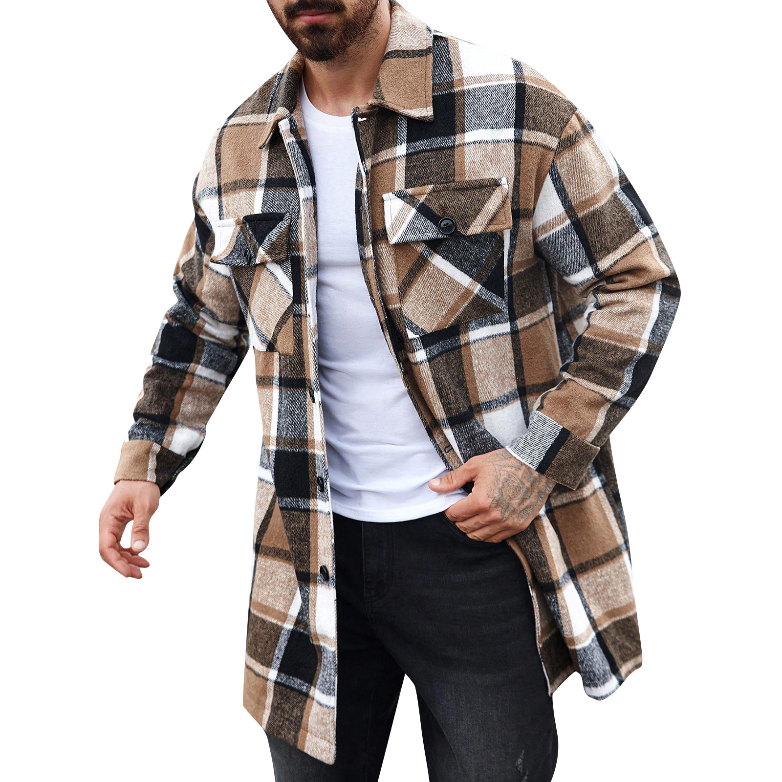 Тренч с двойным карманом, мужс – обзор и цена Men'S Fashion X